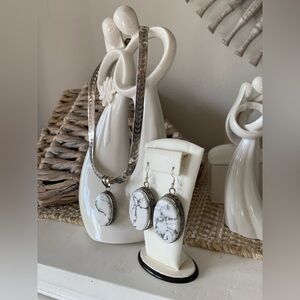 925 Silver and Howlite Set